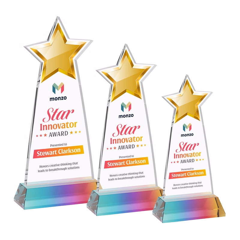 Starlite VividPrint™ Award on Hartford Base - Prismatic