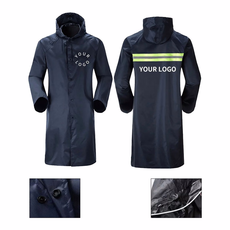 Lightweight PVC Raincoat 51 Inch for Hiking or Cycling