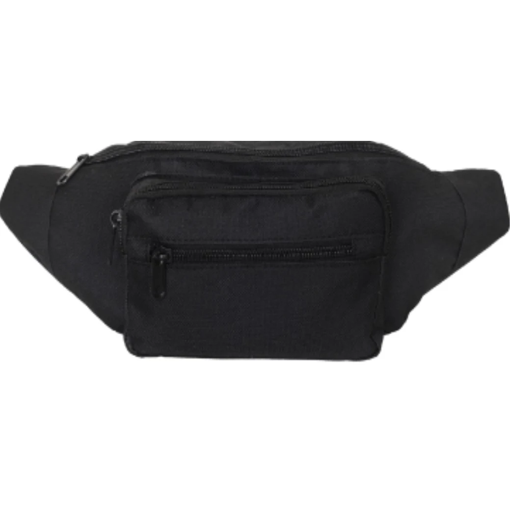 Screen Print 600D Waist Bags W/3 Zippers 14"W X 5"H 1