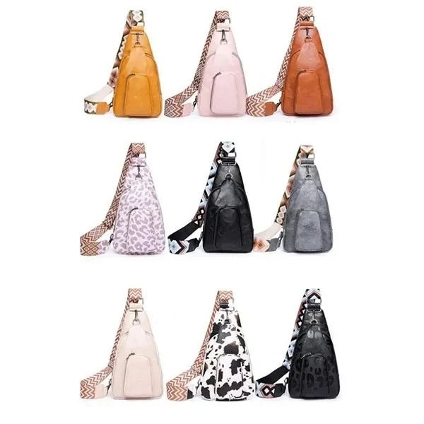 Stylish Custom Vegan Leather Sling Bag 1