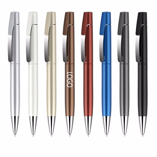 Plastic Ballpoint pen with metal clip