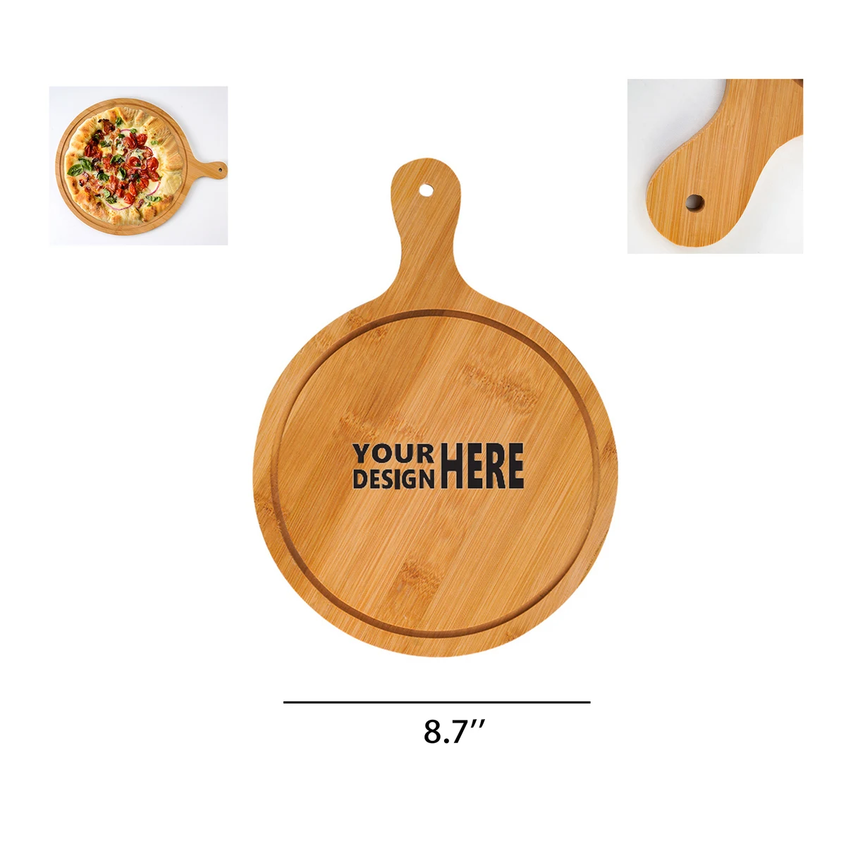 9" Round Bamboo Cutting Board 1
