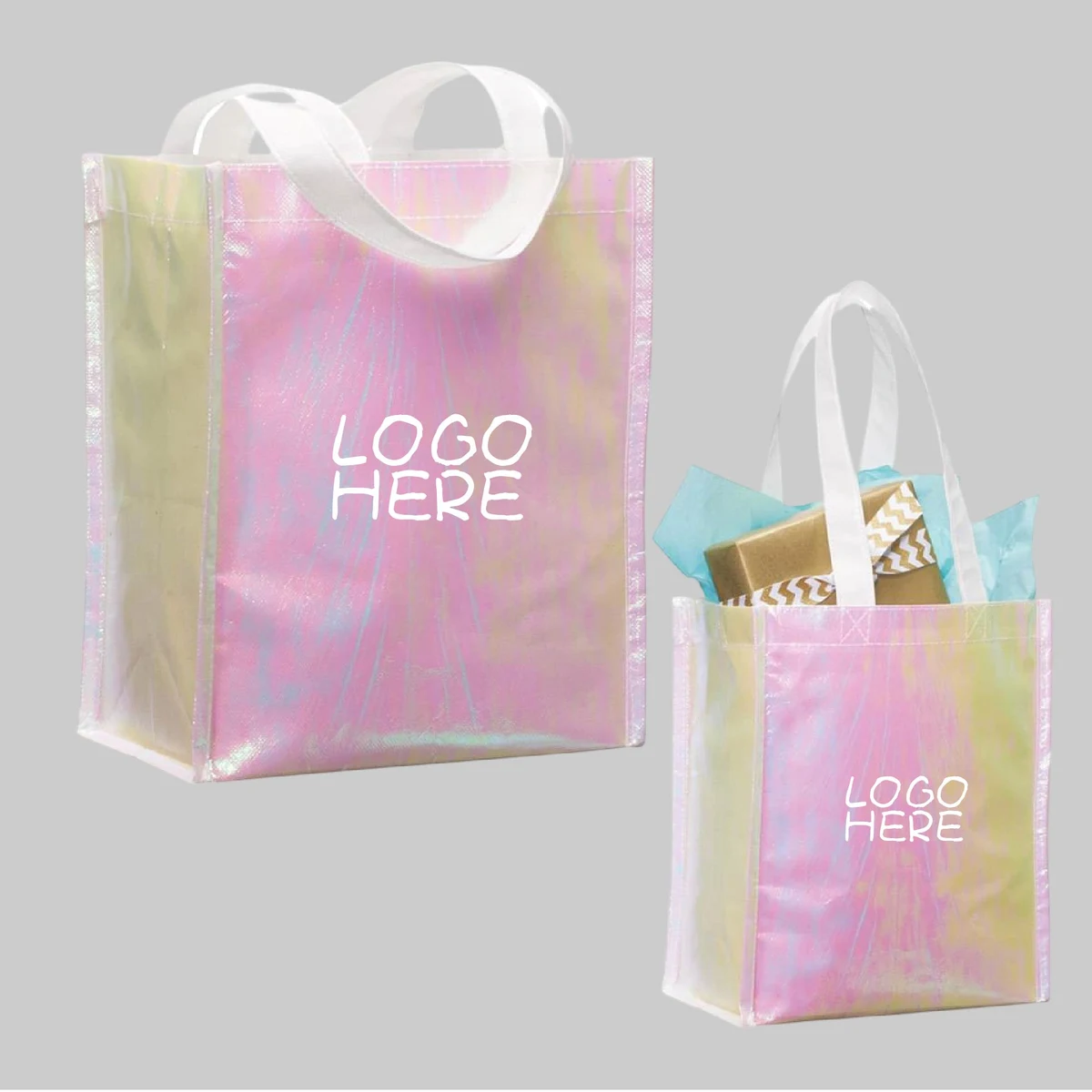 Iridescent Non-Woven Gift Totes 1