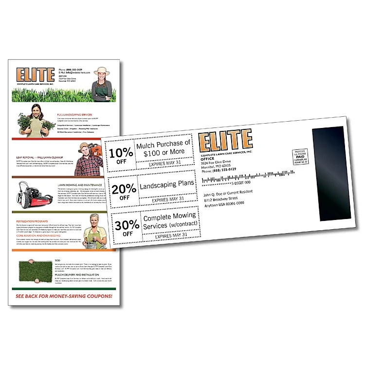 Mag Tab Mail Card (3.625x8.0) - 10 pt. Card with 1x3 Gap Magnet Attached 1