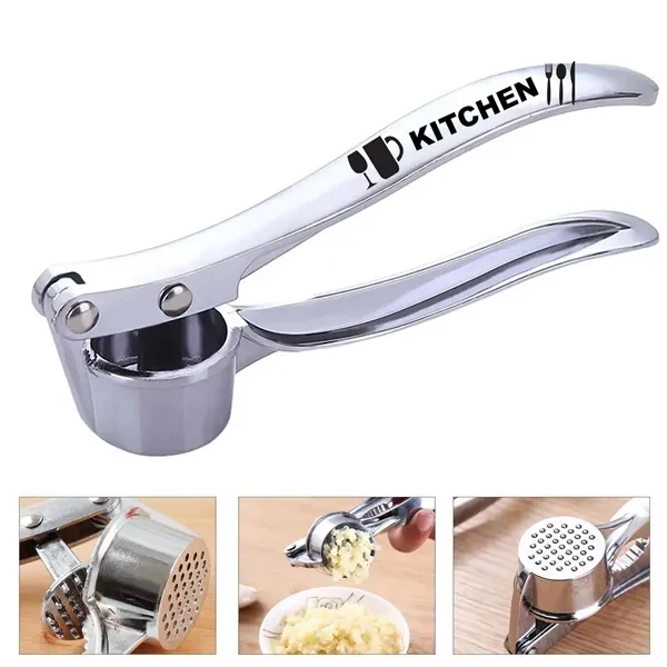 Custom Metal Garlic Press with Alloy Construction — Kitchen Promotional Tool 1
