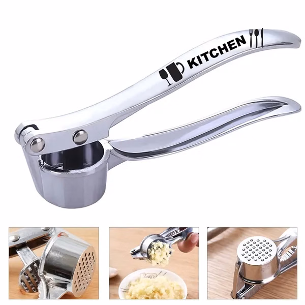 Custom Metal Garlic Press with Alloy Construction — Kitchen Promotional Tool