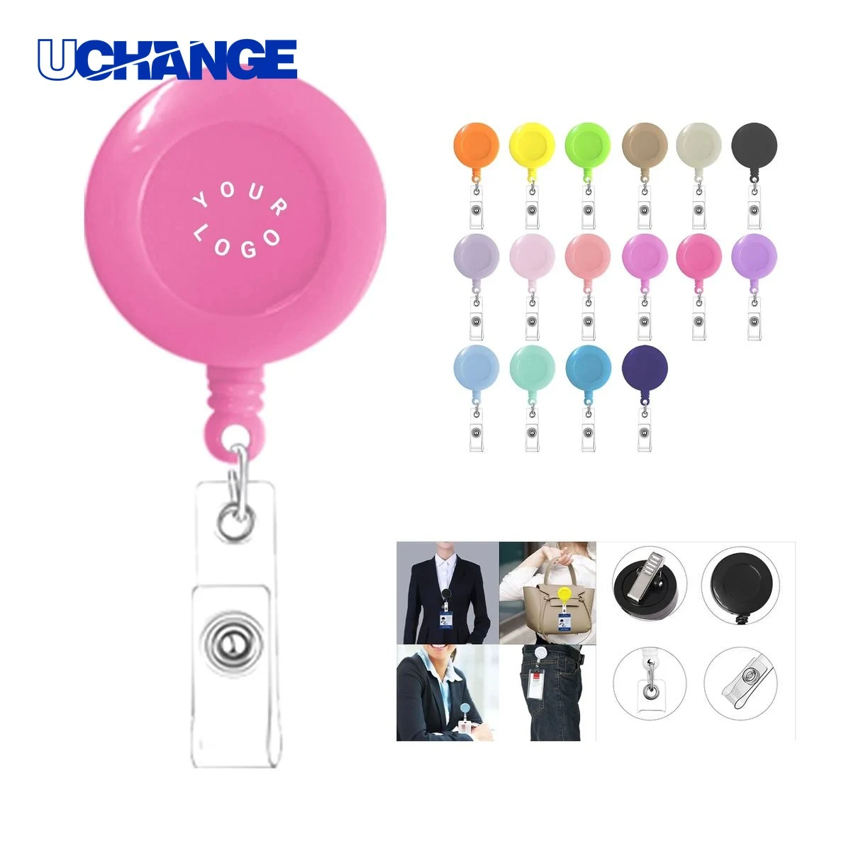 Rotating Badge Holder Clip with Alligator Clip 1