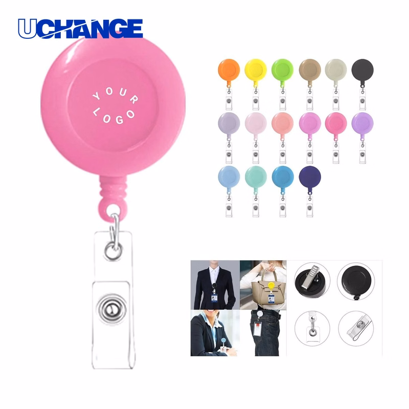 Retractable Badge Holder with Transparent Strap