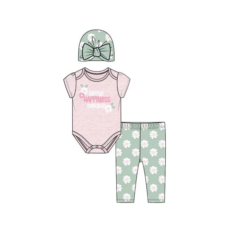 Girls' Newborn 3-Piece Set Mint 0-9M 1