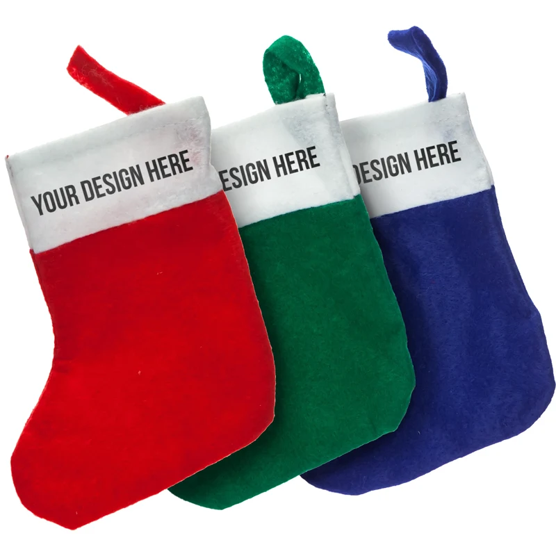 7" Mini Felt Christmas Stockings 1