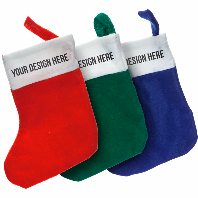 7" Mini Felt Christmas Stockings