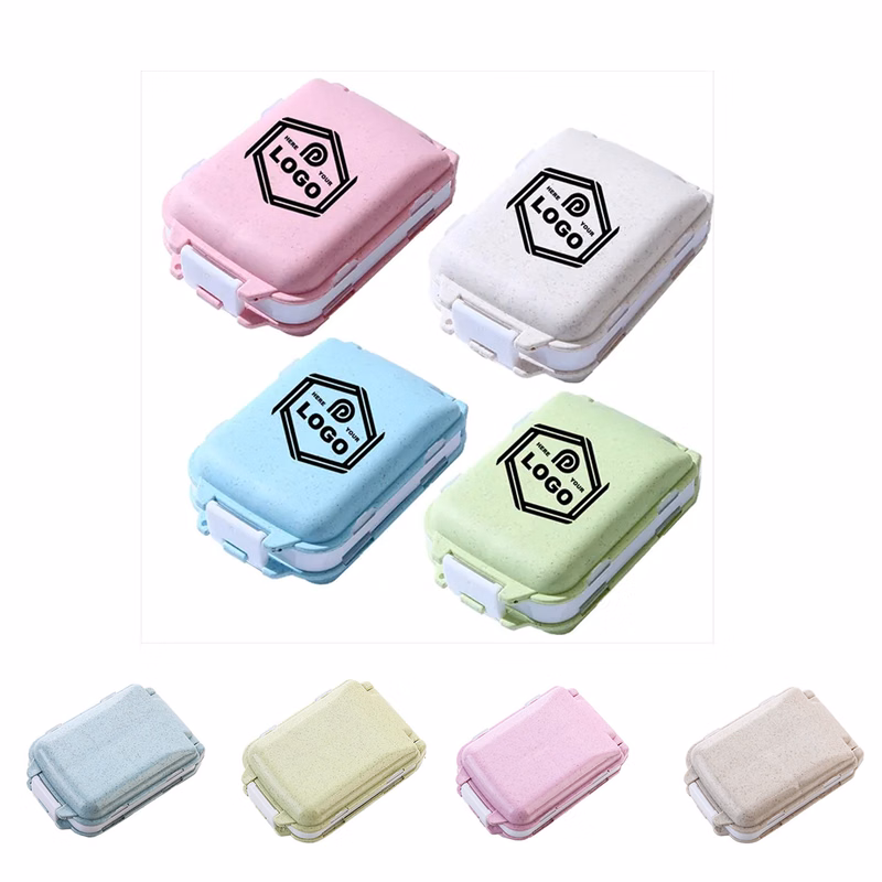 Three-Layer 8-Compartment Portable Pill Storage Case