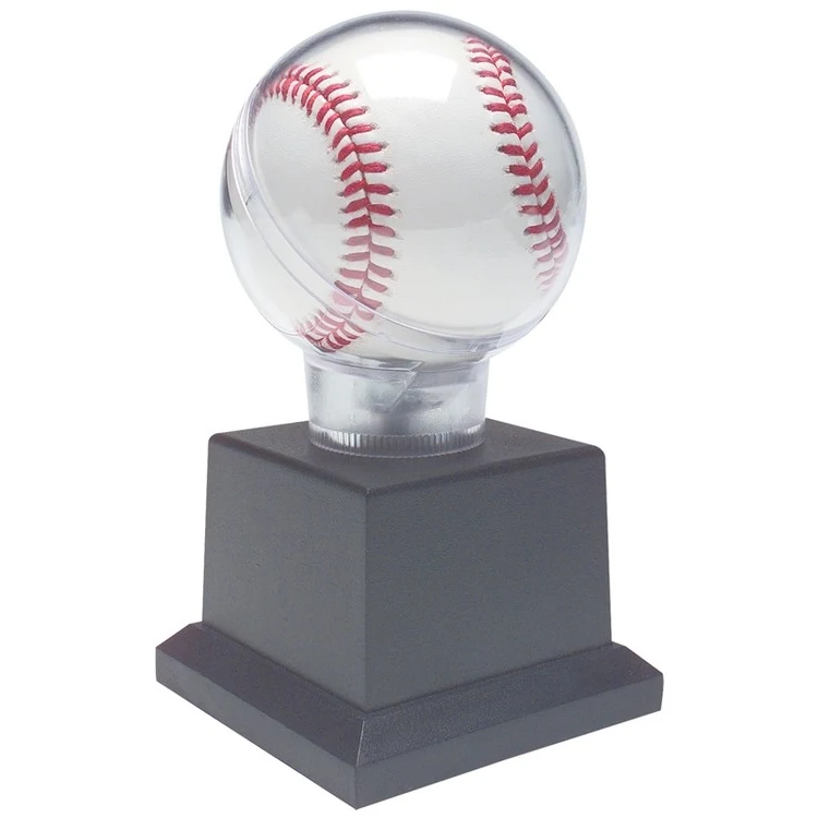 6" Tall All-Star Baseball Holder Award with Black Cup Base 1
