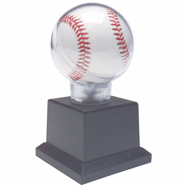 6" Tall All-Star Baseball Holder Award with Black Cup Base