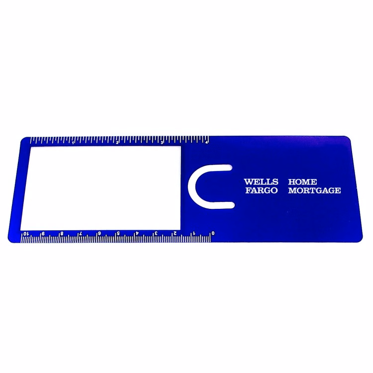 Bookmark magnifier with ruler