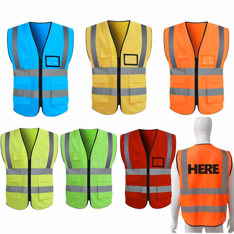 MOQ 20 Multi-Pocket Reflective Safety Vest