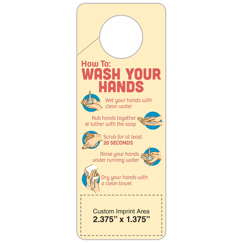 Door Hanger - 3x8 Laminated with Slit - 14 pt.