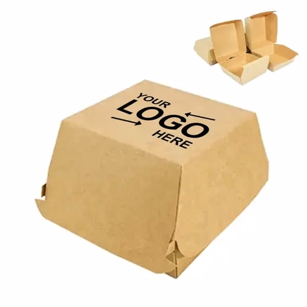 Custom 4 Inch Square Paper Takeout Box with Secure Buckle Design — Food Service Branding