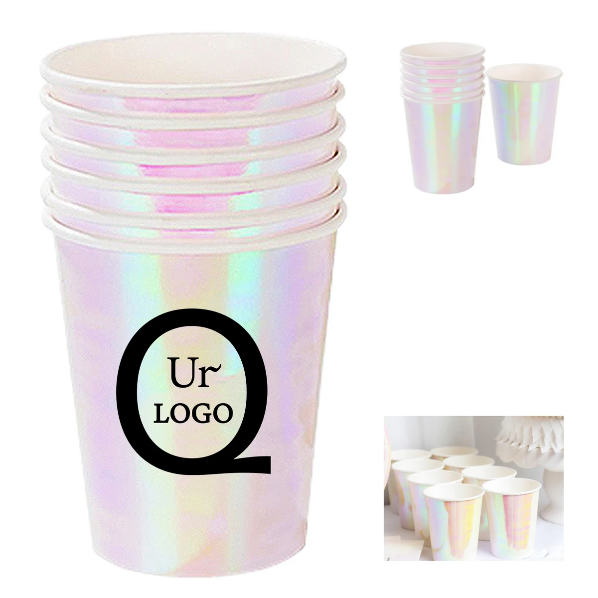 Rainbow Film Disposable Plated Cup 1
