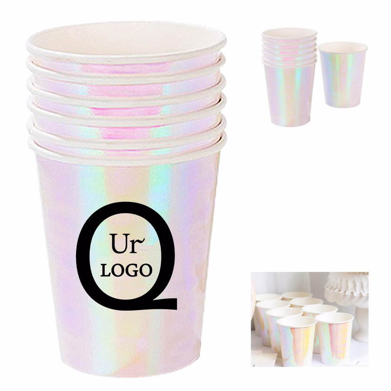 Rainbow Film Disposable Plated Cup