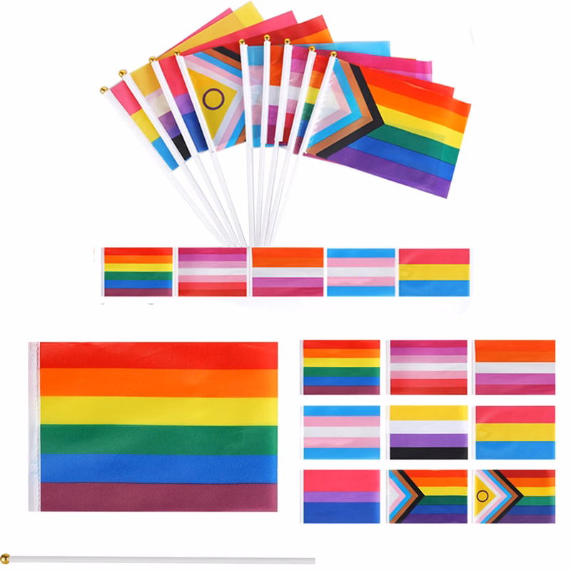 Rainbow 8.3" x 5.5" Outdoor Flag