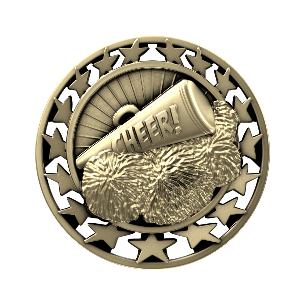 Cheerleading Star Medallion (2-1/2") 1