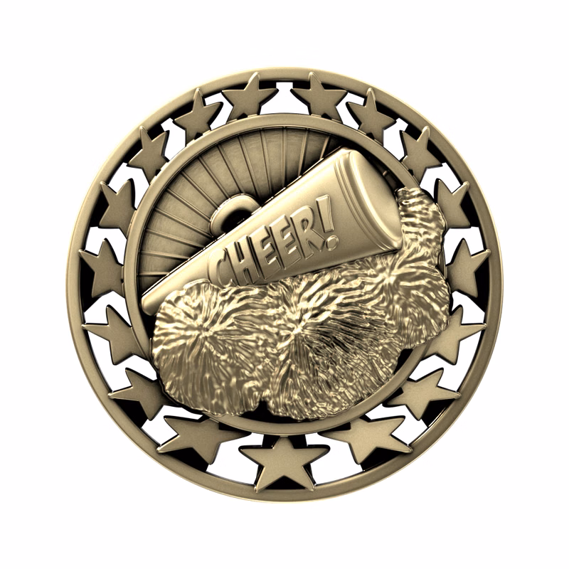 Cheerleading Star Medallion (2-1/2")