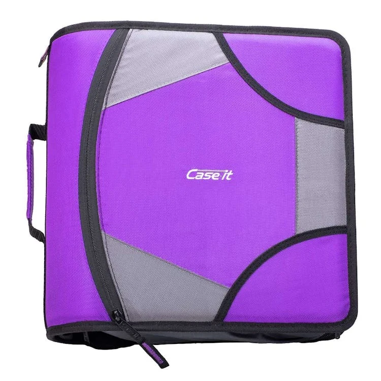 Case-It King Zip Tab Binders - Deep Purple 4" 1