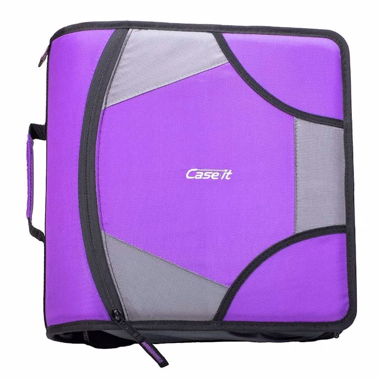 Case-It King Zip Tab Binders - Deep Purple 4"