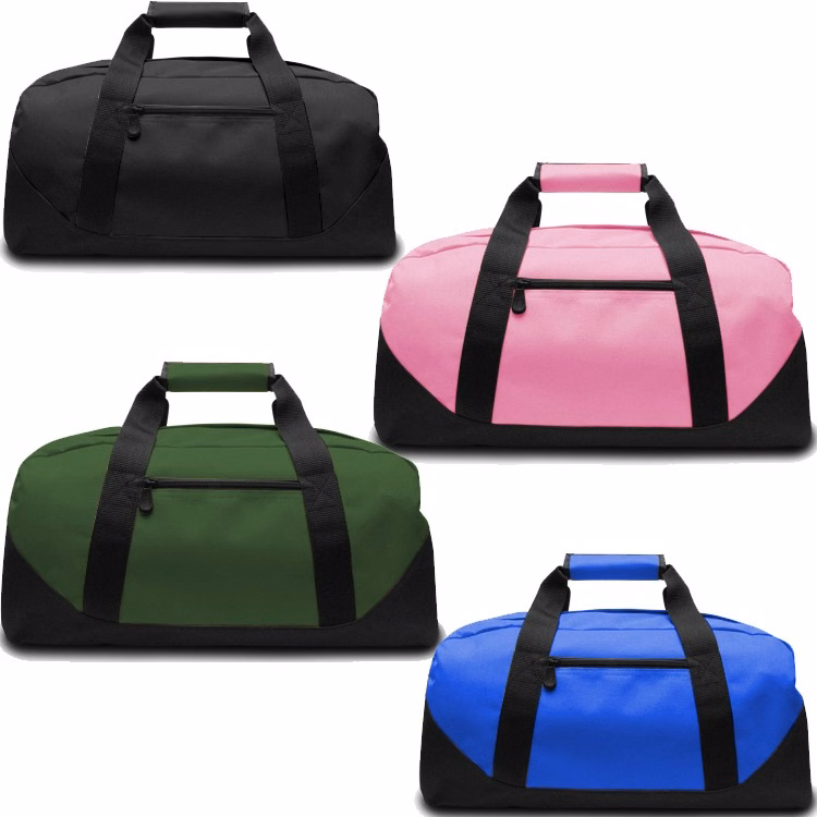 Duffel Bag with Contrasting Black Bottom - Large