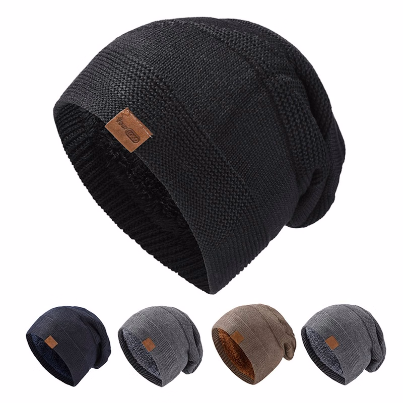 Solid Color Beanie Winter Warm Knitted Hat