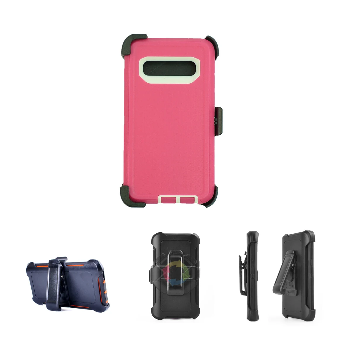 iBank ® Galaxy S10 (6.1") Shockproof Case with Belt Clip and a kickstand 1