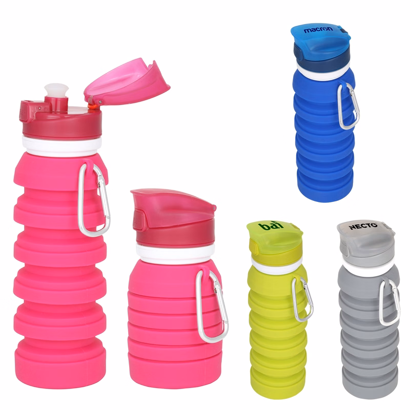 Tahoe  Collapsible Silicone Water Bottle w/ Carabiner