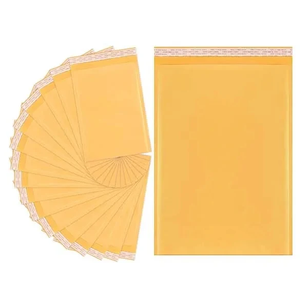 Yellow Kraft Bubble Mailers Padded Envelopes Packages 1