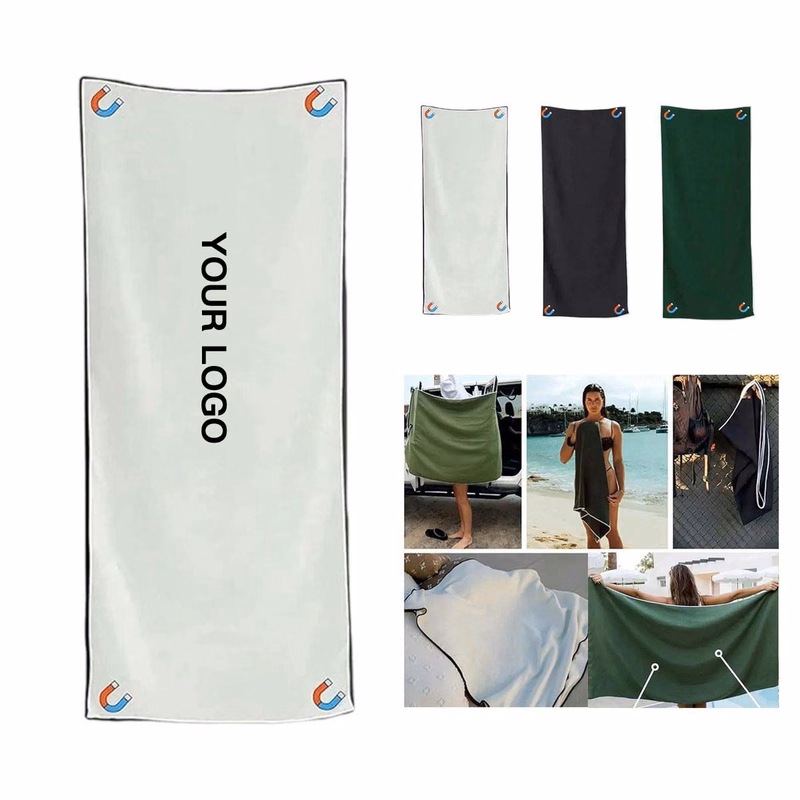 Quick Dry Outdoor Bath Towel with Magnets