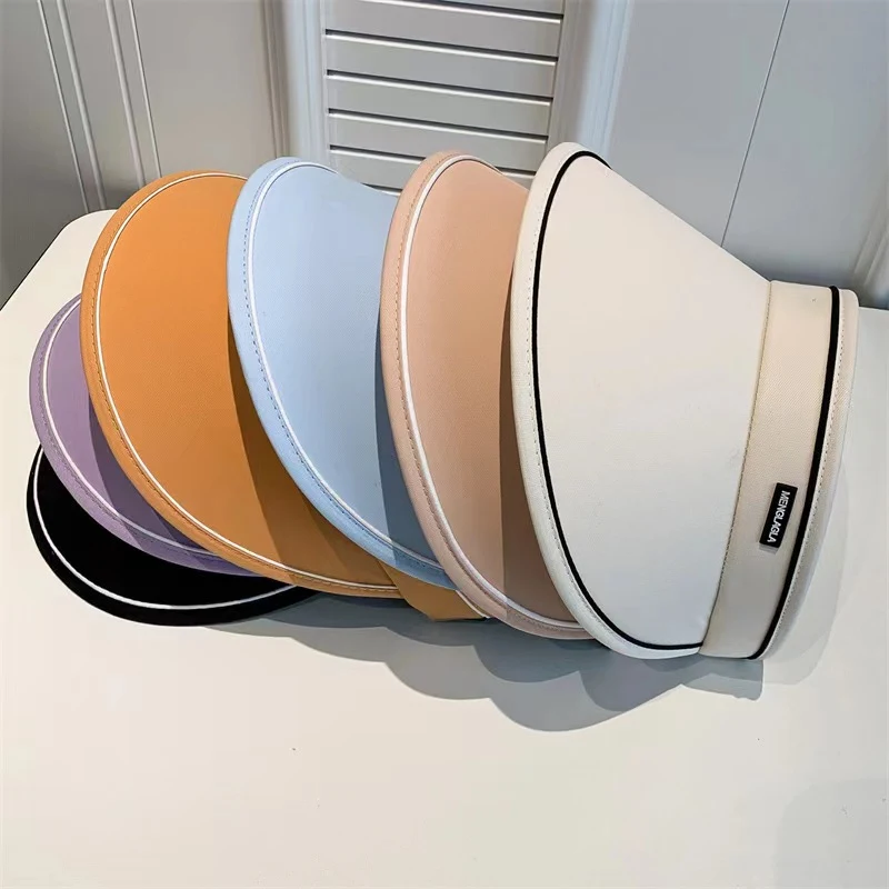 Women Visor Hat for Men Wide Brim Adjustable Summer Beach Golf Sun Hat Foldable Roll Up Ponytail Spo 1