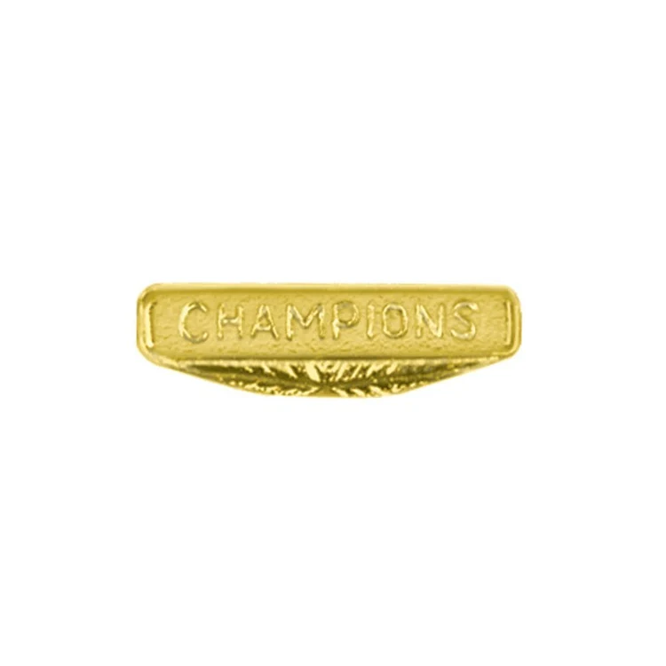Champions Bright Gold Chenille Lapel Pin 1