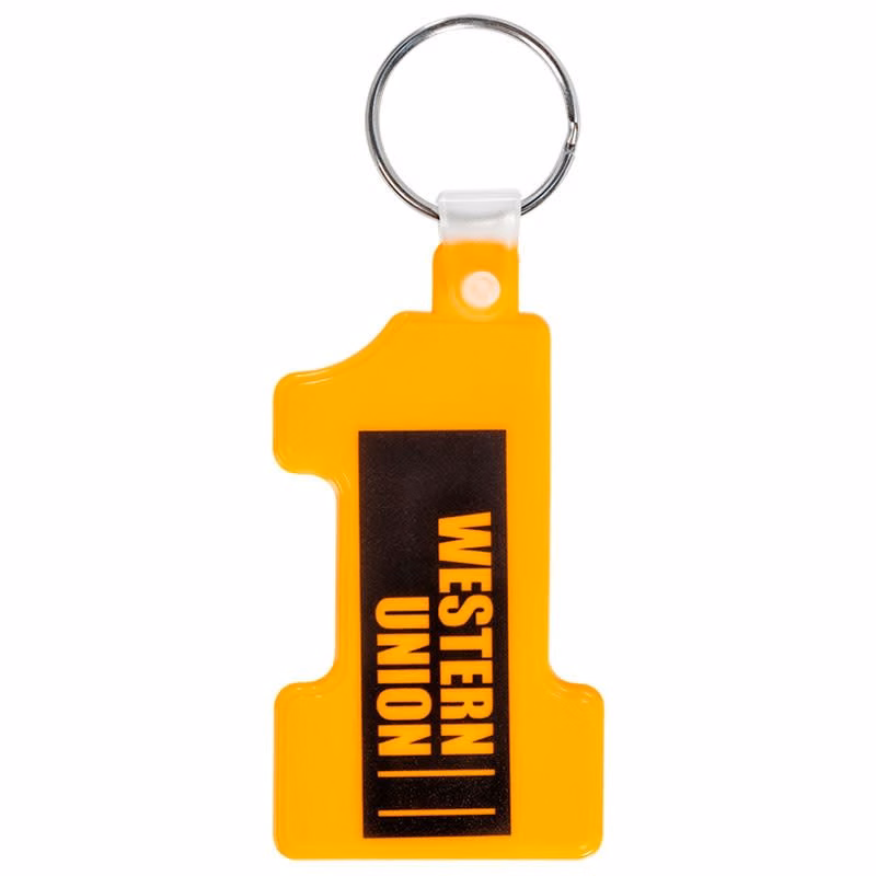 Number One Soft Plastic Keychains