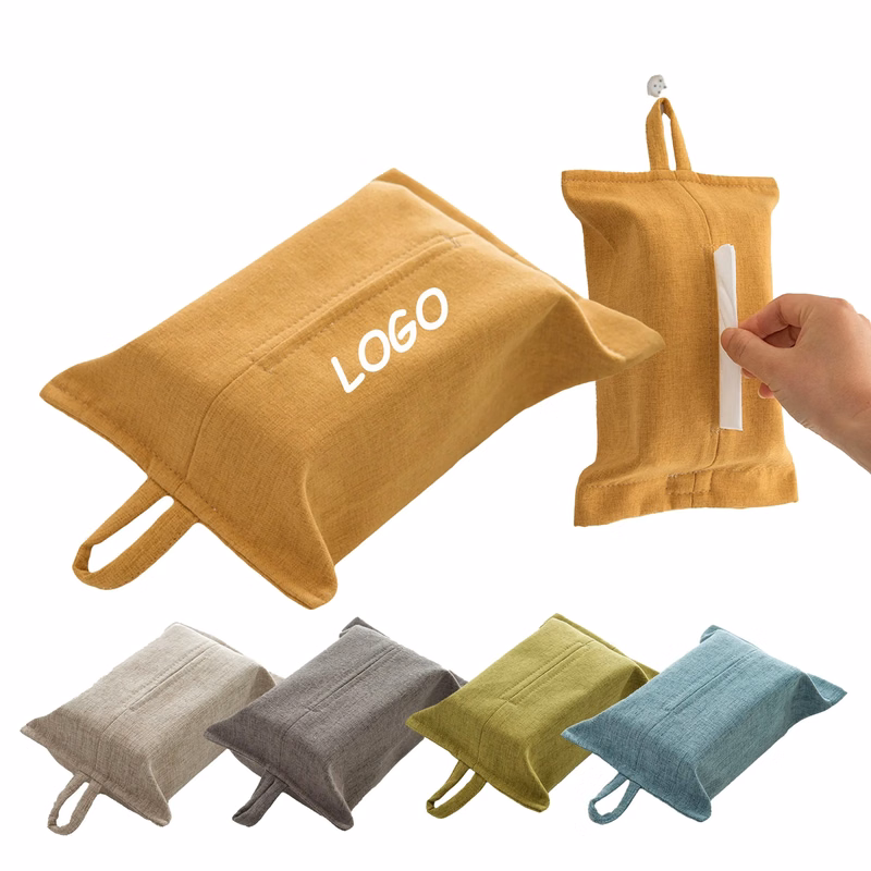 MOQ 10 Fabric Tissue Bag Hanging Portable Box