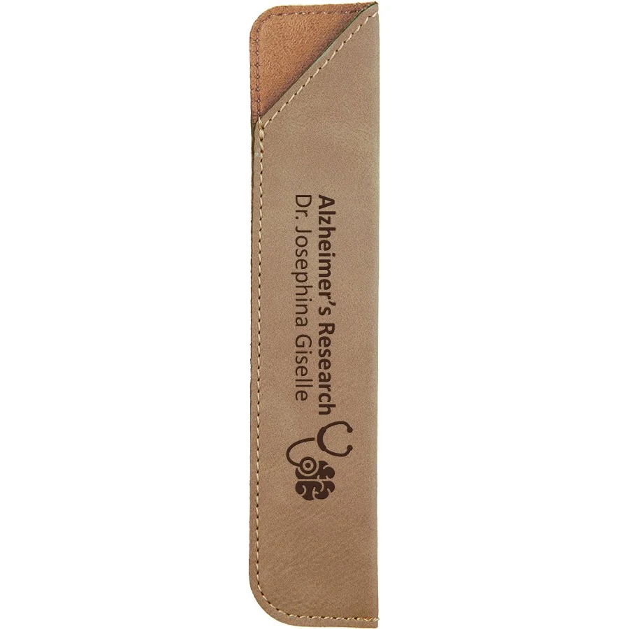 Light Brown Faux Leather Pen Case 1