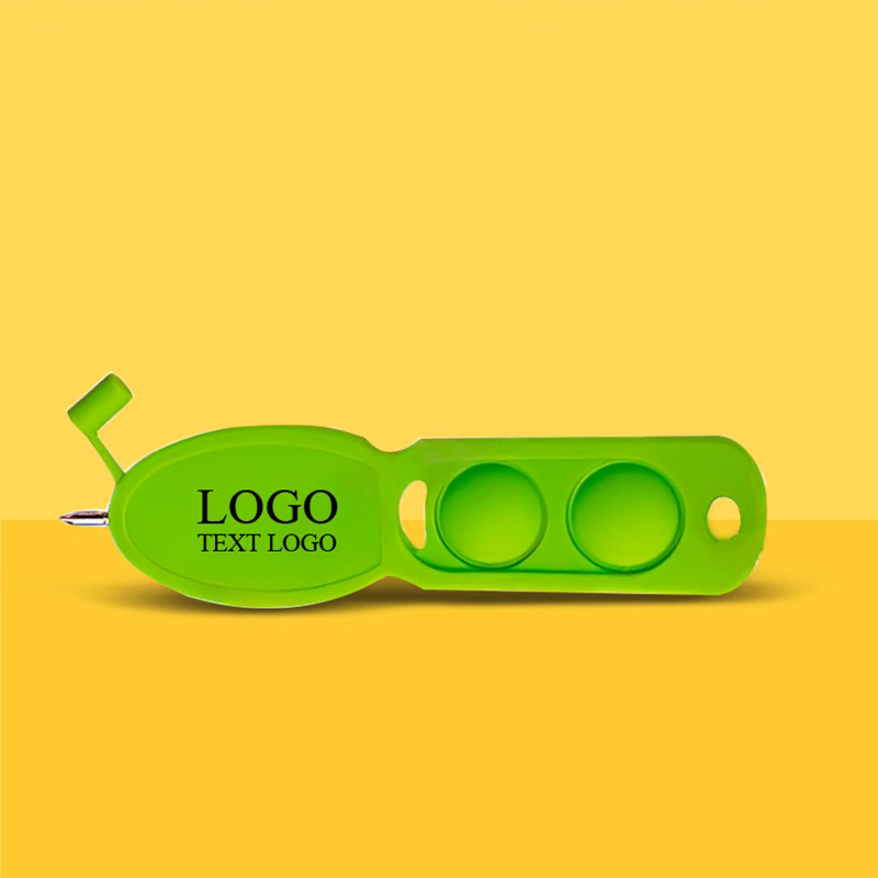 Custom Push Pop Pen Keychain with Carabiner Clip