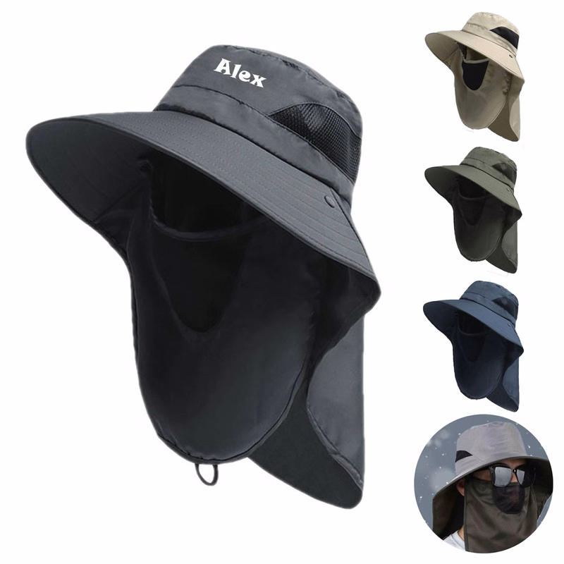 Fishing Hat With Neck Flap And Sun Protection