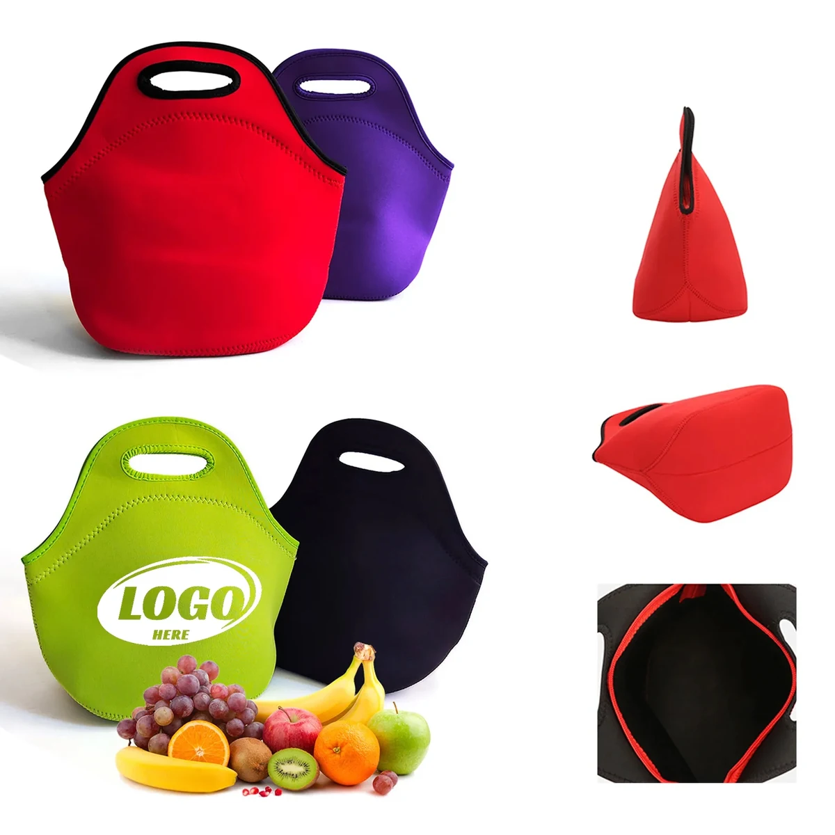 Zippered Neoprene Lunch Tote 1