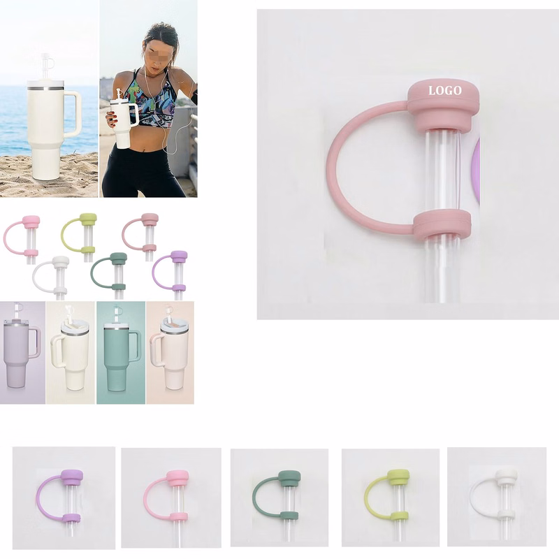 Colorful Silicone Straw Lid