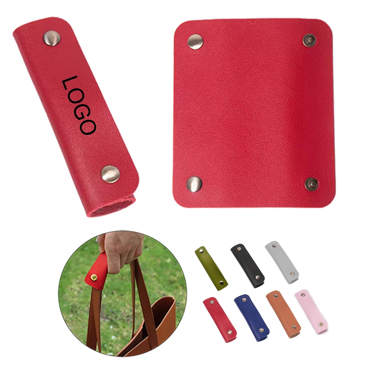 Luggage Handle Grip Protector PU Leather 1