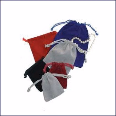 VELVETEEN POUCH  W/DRAWSTRING.
