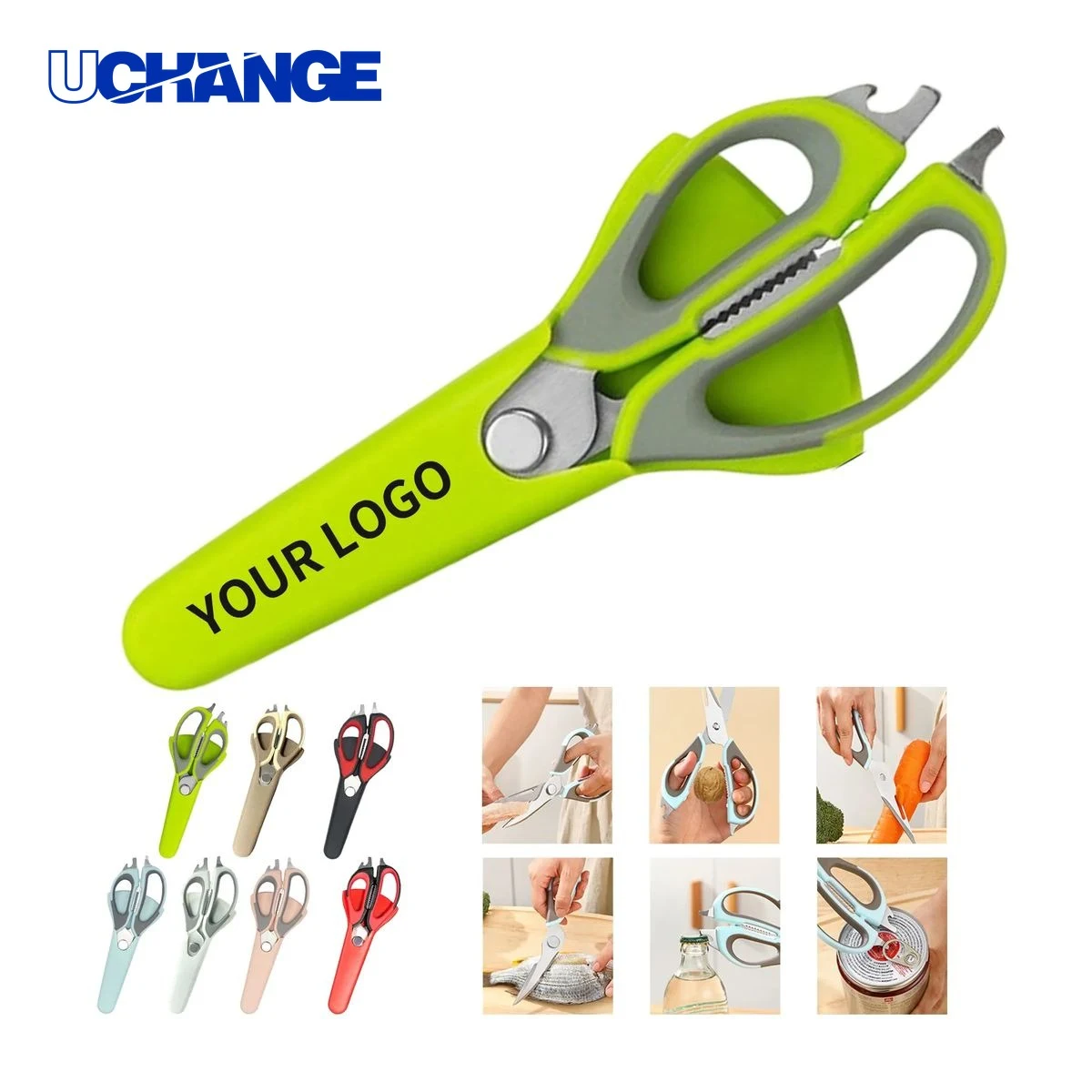 Magnetic Stainless Steel Kitchen Scissors Tool with Sheath 1