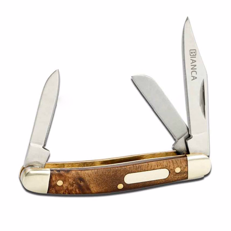 Miniature stainless steel folding knife