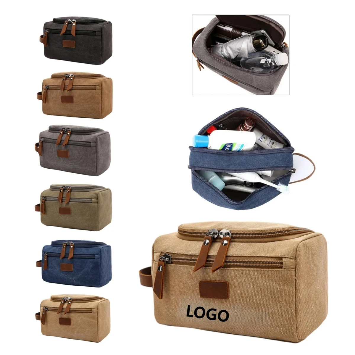 Canvas Personalized Travel Makeup Organizer 1