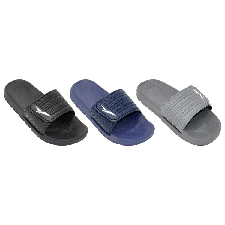 Men's Sport Slides - Velcro Strap Assorted 1